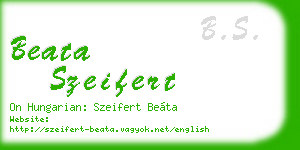 beata szeifert business card